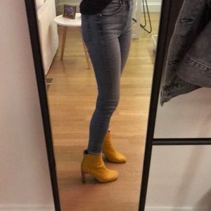 Marigold yellow ankle boot